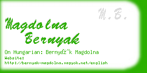 magdolna bernyak business card